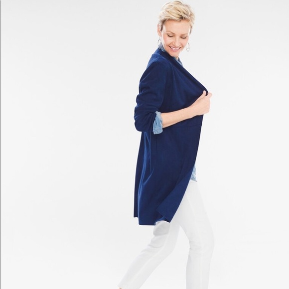 Chicos double face faux sueded topper jacket - Picture 2 of 10